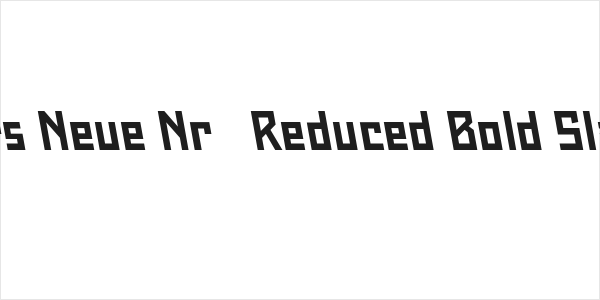 Maiers Neue Nr.8 Reduced Bold Slanted Logo