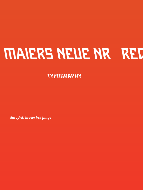Maiers Neue Nr.8 Reduced Bold Slanted Poster