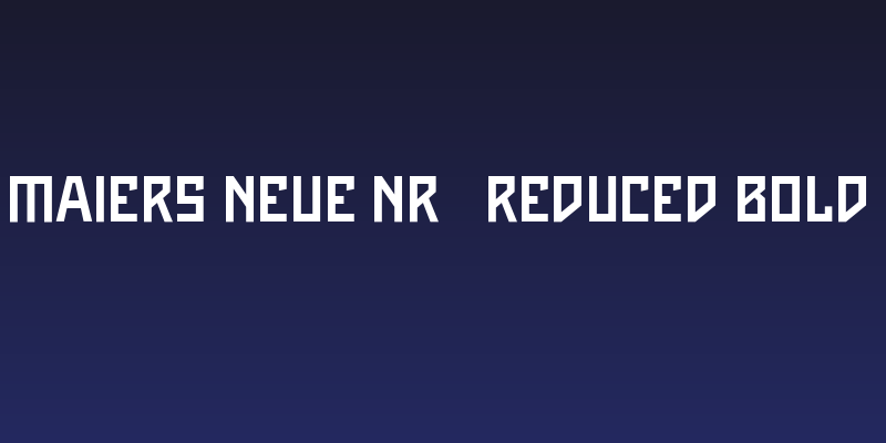 Maiers Neue Nr.8 Reduced Bold Social Header