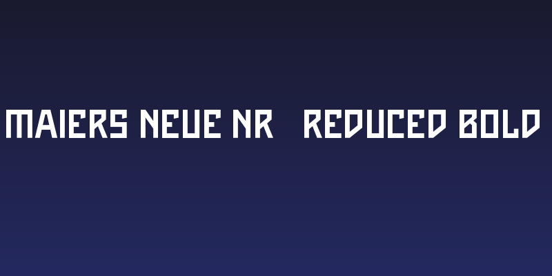 Maiers Neue Nr.8 Reduced Bold Social Header