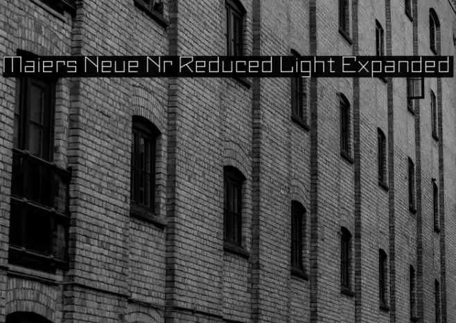 Maiers Neue Nr.8 Reduced Light Expanded Font examples