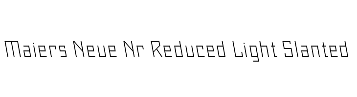 Maiers Neue Nr.8 Reduced Light Slanted  Descarca Fonturi Gratis