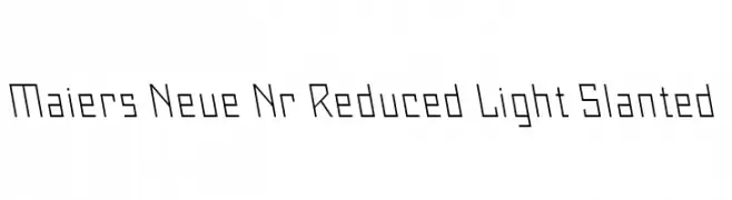 Maiers Neue Nr.8 Reduced Light Slanted  baixar fontes gratis