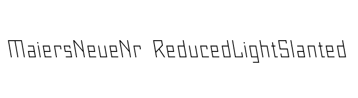 Maiers Neue Nr.8 Reduced Light Slanted  les polices de caractères gratuit tlcharger