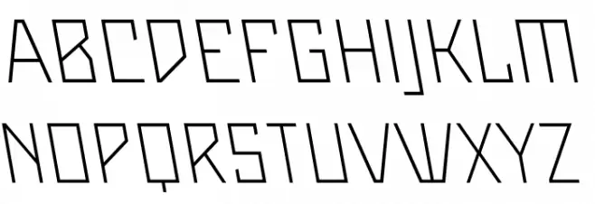 Maiers Neue Nr.8 Reduced Light Slanted خط أحرف كبيرة