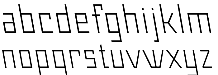 Maiers Neue Nr.8 Reduced Light Slanted Font LOWERCASE
