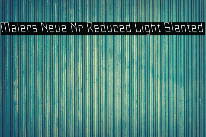 Maiers Neue Nr.8 Reduced Light Slanted Example 1