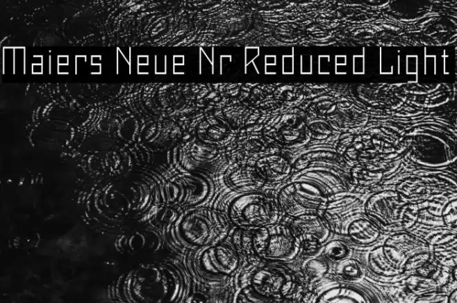 Maiers Neue Nr.8 Reduced Light Font examples