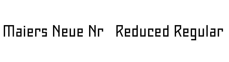 Maiers Neue Nr.8 Reduced Regular  Frei Schriftart Herunterladen