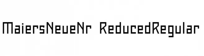Maiers Neue Nr.8 Reduced Regular  Скачать бесплатные шрифты