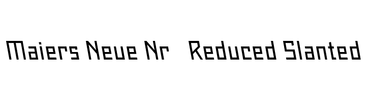 Maiers Neue Nr.8 Reduced Slanted  font caratteri gratis