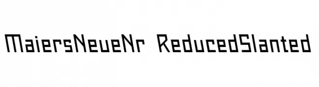 Maiers Neue Nr.8 Reduced Slanted  Скачать бесплатные шрифты
