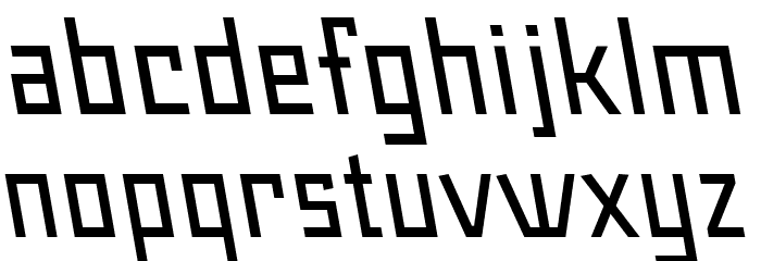 Maiers Neue Nr.8 Reduced Slanted Font LOWERCASE