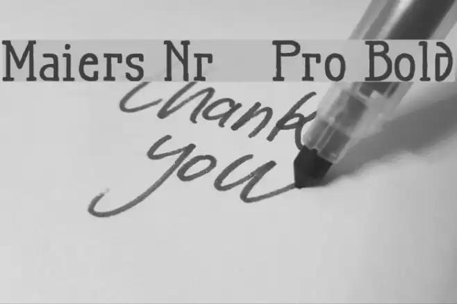 Maiers Nr21 Pro Bold Шрифта examples