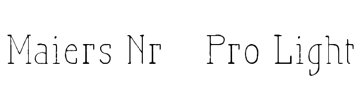Maiers Nr21 Pro Light  Frei Schriftart Herunterladen