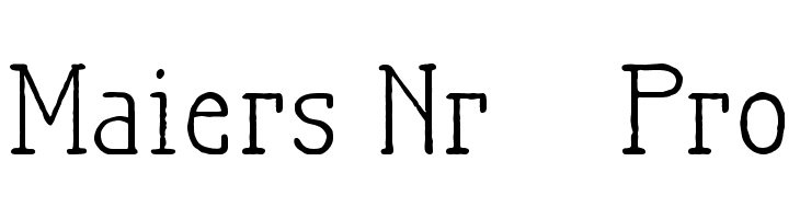 Maiers Nr21 Pro  Frei Schriftart Herunterladen