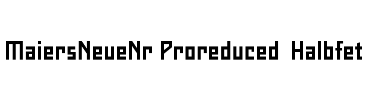 MaiersNeueNr.Proreduced-Halbfet  font caratteri gratis