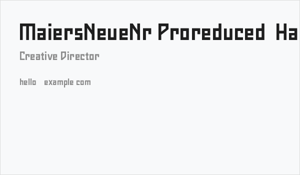 MaiersNeueNr.Proreduced-Halbfet Business Card