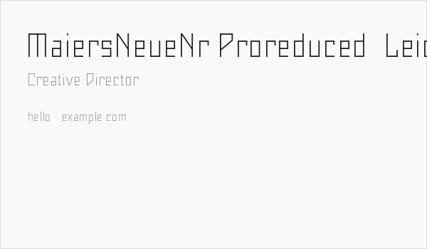 MaiersNeueNr.Proreduced-Leicht Business Card