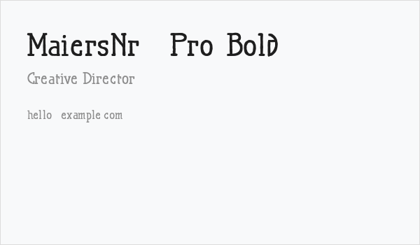 MaiersNr.21Pro-Bold Business Card