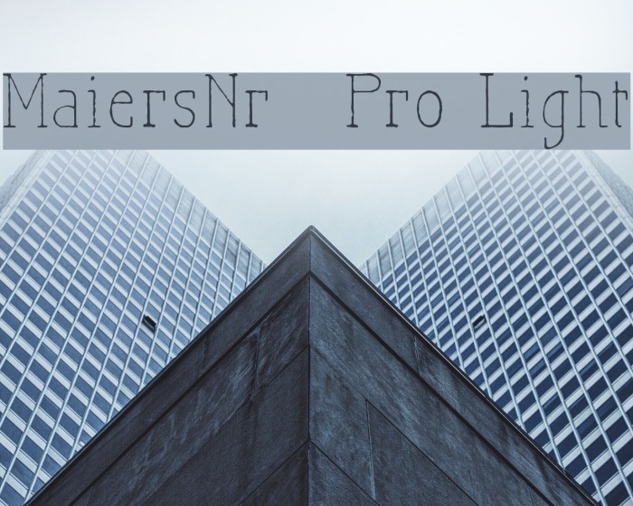 MaiersNr.21Pro-Light Font examples