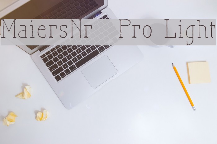 MaiersNr.21Pro-Light Font examples