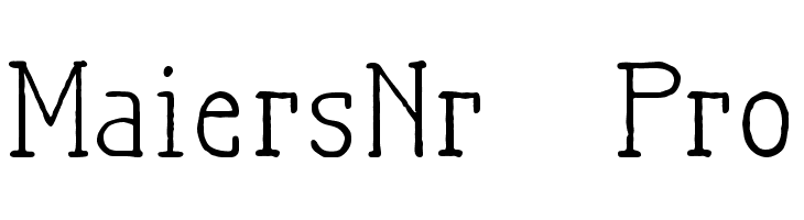 MaiersNr.21Pro  font caratteri gratis