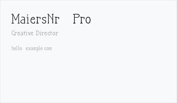 MaiersNr.21Pro Business Card