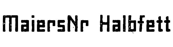 MaiersNr8-Halbfett Font