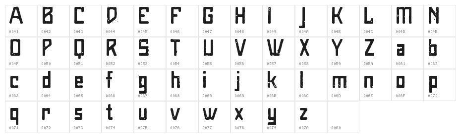 MaiersNr8-Halbfett Character Map