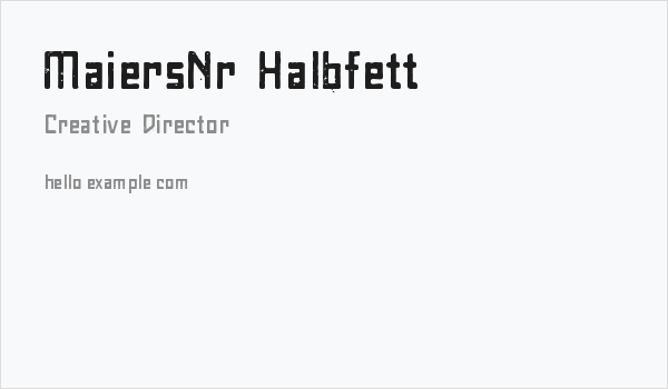 MaiersNr8-Halbfett Business Card