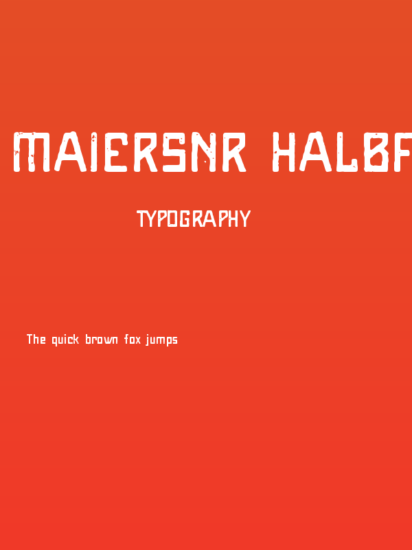 MaiersNr8-Halbfett Poster
