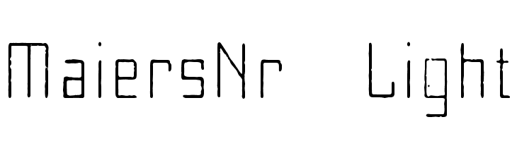 MaiersNr8-Light  Frei Schriftart Herunterladen