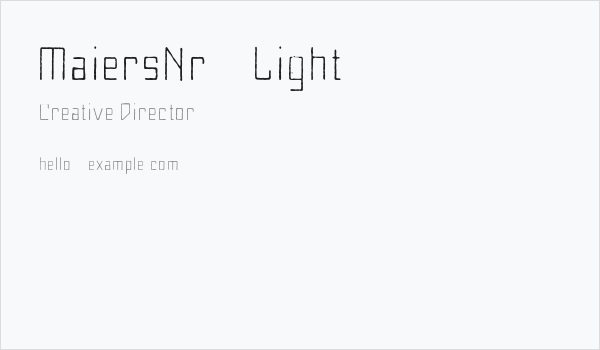 MaiersNr8-Light Business Card