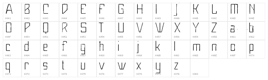 MaiersNr8-Mager Character Map