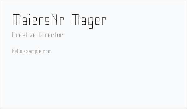 MaiersNr8-Mager Business Card