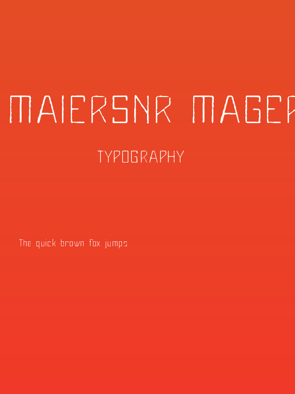 MaiersNr8-Mager Poster