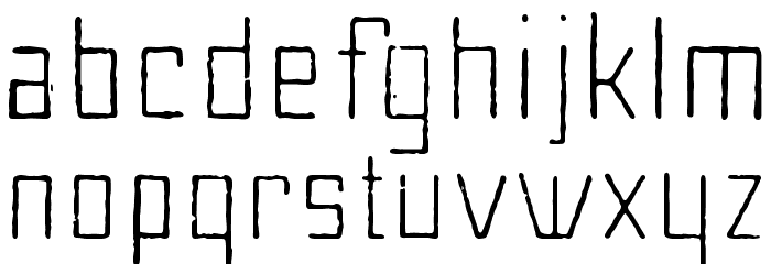 MaiersNr8-Mager Font LOWERCASE