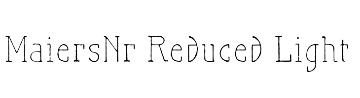 MaiersNr.Reduced-Light  font caratteri gratis
