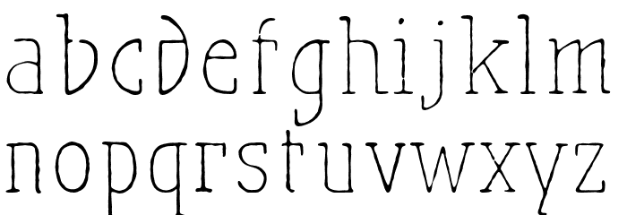 MaiersNr.Reduced-Light Font LOWERCASE