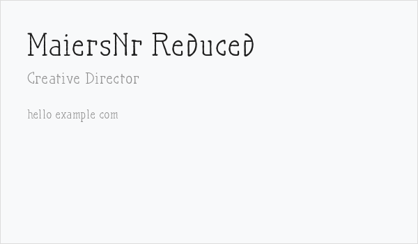 MaiersNr.Reduced Business Card