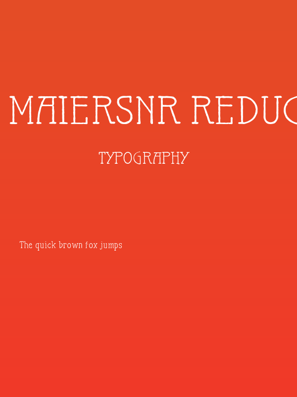 MaiersNr.Reduced Poster