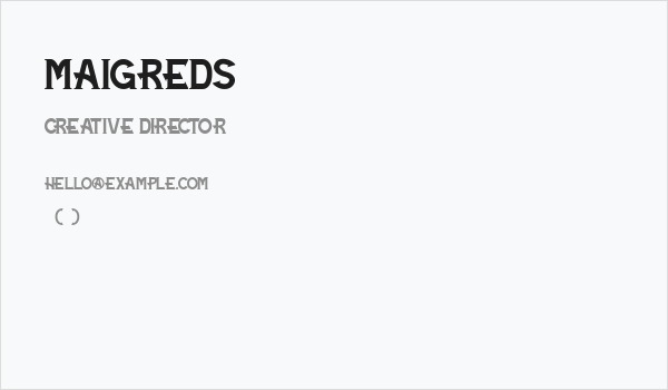 Maigreds Business Card