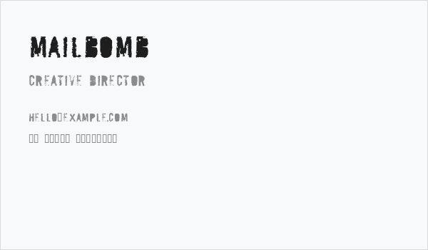 MailBomb Business Card