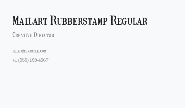 Mailart Rubberstamp Regular Business Card
