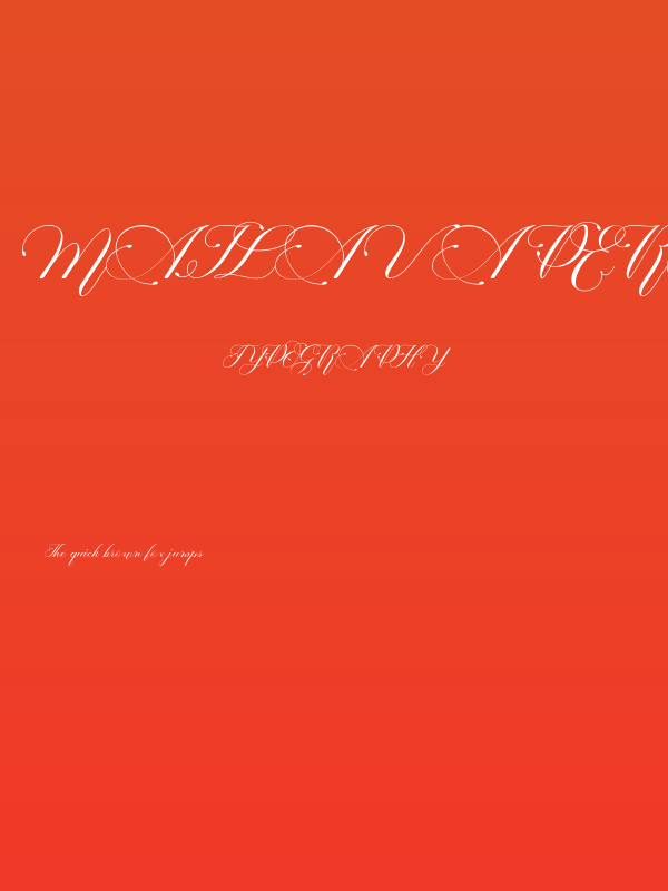 MailavaPersonalUseOnly-Regular Poster