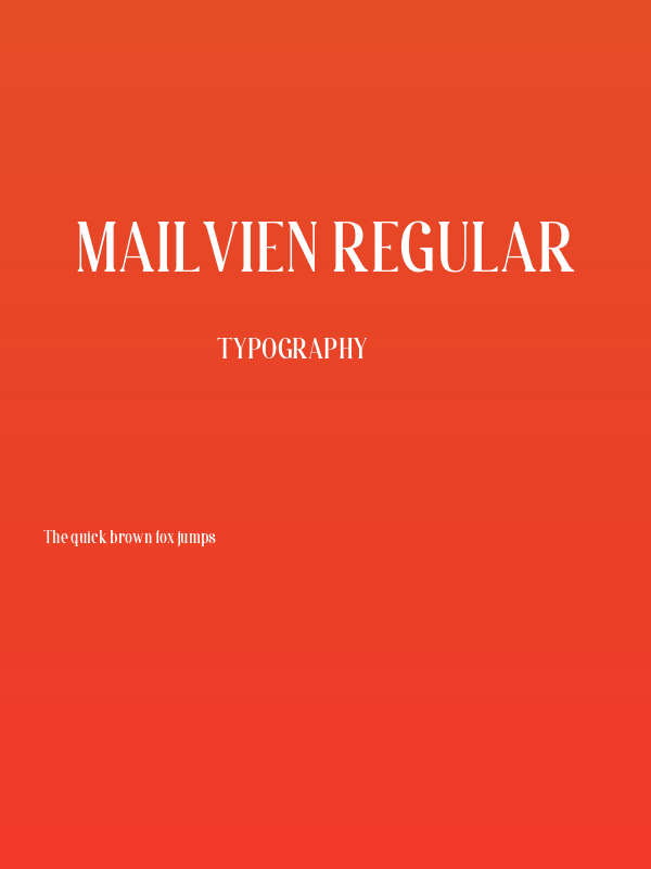 Mailvien Regular Poster