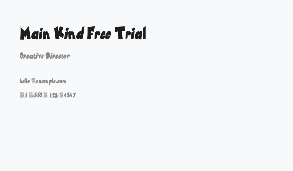 Main Kind Free Trial Business Card