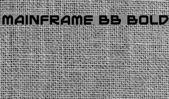 Mainframe BB Bold Шрифта examples
