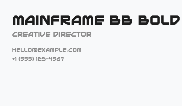 Mainframe BB Bold Business Card